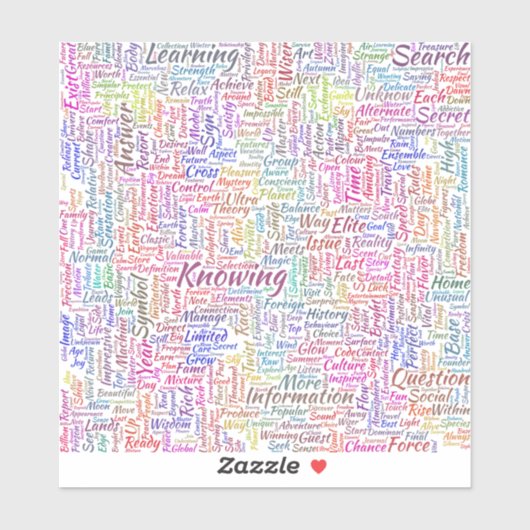 Frageanhang Nuage Motss TextMotif-Meldung Aufkleber (Blatt)