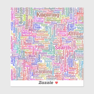 Frageanhang Nuage Motss TextMotif-Meldung Aufkleber