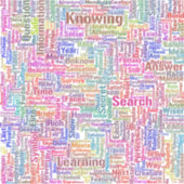 Frageanhang Nuage Motss TextMotif-Meldung Aufkleber (Vorderseite)