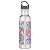 Frageanhang Nuage Motss TextMotif-Meldung Edelstahlflasche (Rückseite)