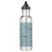 Frageanhang Nuage Motss TextMotif-Meldung Edelstahlflasche (Rechts)