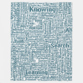 Frageanhang Nuage Motss TextMotif-Meldung Fleecedecke (Vorderseite)