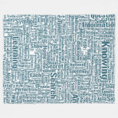 Frageanhang Nuage Motss TextMotif-Meldung Fleecedecke (Vorderseite (Horizontal))