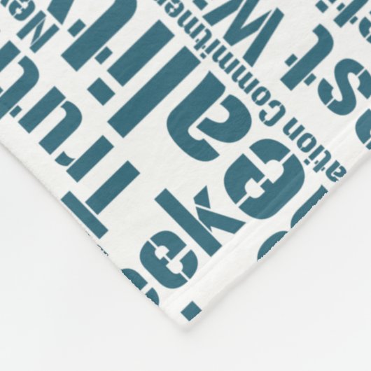 Frageanhang Nuage Motss TextMotif-Meldung Fleecedecke (Ecke)