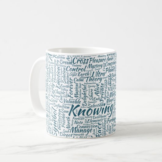 Frageanhang Nuage Motss TextMotif-Meldung Kaffeetasse (Vorderseite Links)
