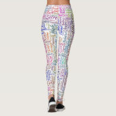 Frageanhang Nuage Motss TextMotif-Meldung Leggings (Rückseite)