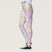 Frageanhang Nuage Motss TextMotif-Meldung Leggings (Links)