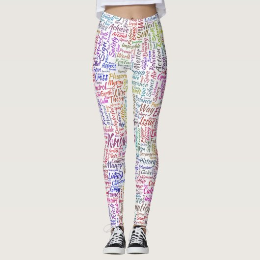 Frageanhang Nuage Motss TextMotif-Meldung Leggings (Vorderseite)