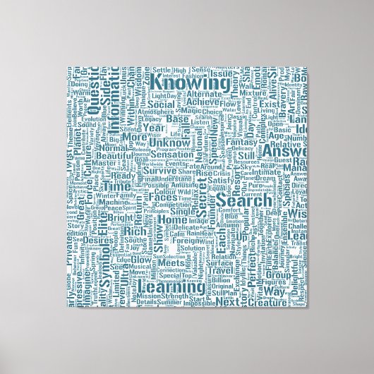 Frageanhang Nuage Motss TextMotif-Meldung Leinwanddruck (Vorderseite)