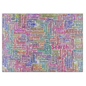 Frageanhang Nuage Motss TextMotif-Meldung Schneidebrett (Vorderseite)