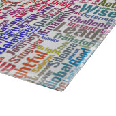 Frageanhang Nuage Motss TextMotif-Meldung Schneidebrett (Ecke)