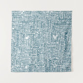 Frageanhang Nuage Motss TextMotif-Meldung Wandteppich (Vorderseite (Horizontal))