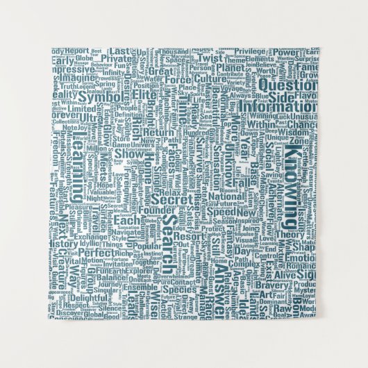 Frageanhang Nuage Motss TextMotif-Meldung Wandteppich (Vorderseite (Horizontal))