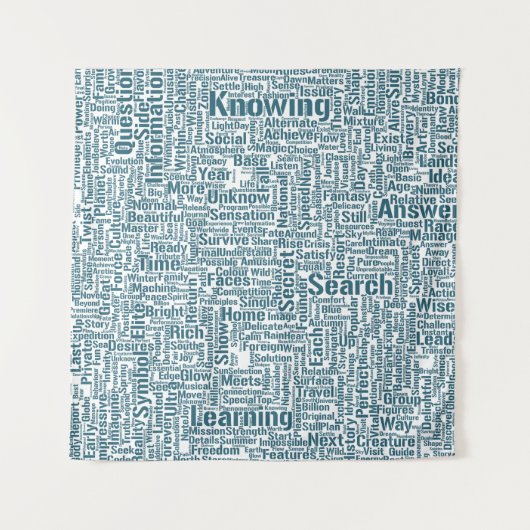 Frageanhang Nuage Motss TextMotif-Meldung Wandteppich (Vorderseite)