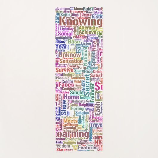 Frageanhang Nuage Motss TextMotif-Meldung Yogamatte (Vorderseite)