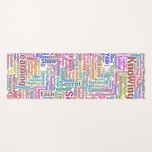 Frageanhang Nuage Motss TextMotif-Meldung Yogamatte (Vorderseite (Horizontal))