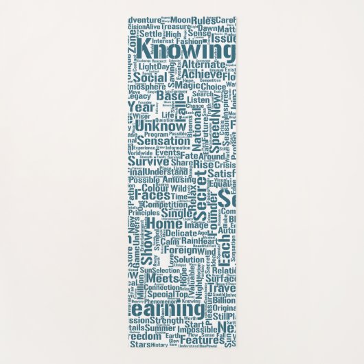 Frageanhang Nuage Motss TextMotif-Meldung Yogamatte (Vorderseite)