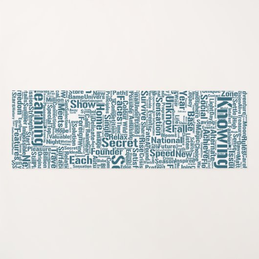 Frageanhang Nuage Motss TextMotif-Meldung Yogamatte (Vorderseite (Horizontal))