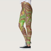Fragen 1 Wilde Grüne Marone Leggings (Links)