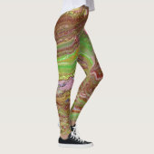 Fragen 1 Wilde Grüne Marone Leggings (Rechts)
