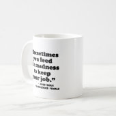 Fragen der Inklusivität | Du Füttre den Wahnsinn Kaffeetasse (Vorderseite Links)