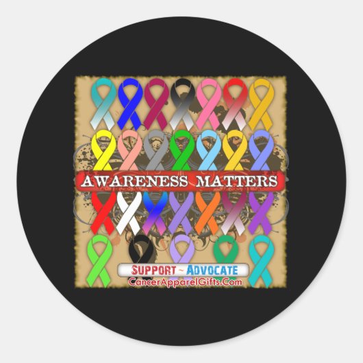 Fragen des Bewusstseins - Krebsgesplitter Runder Aufkleber (Vorderseite)