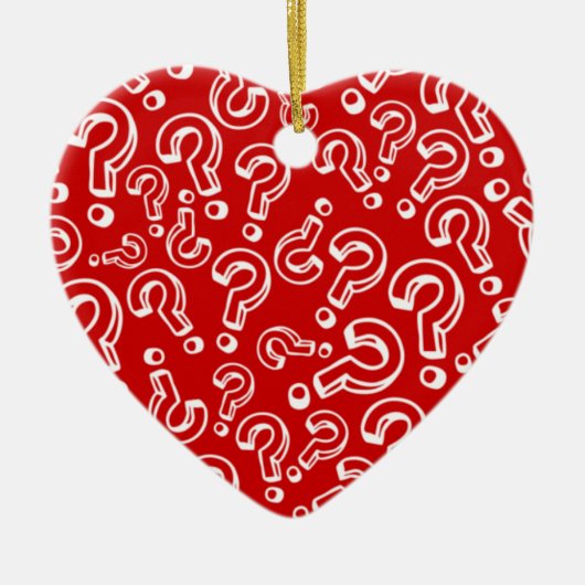 Fragen Keramik Ornament (Vorne)