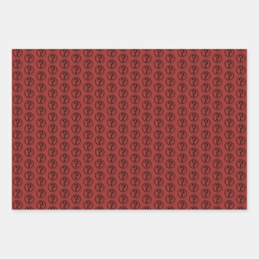 Fragen Markierungen Muster Blau rot rot Geschenkpapier Set (Vorderseite 3)