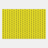 Fragen - Muster gelb Geschenkpapier Set (Vorderseite 3)