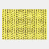 Fragen - Muster gelb Geschenkpapier Set (Vorderseite 2)