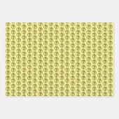 Fragen - Muster gelb Geschenkpapier Set (Vorderseite)