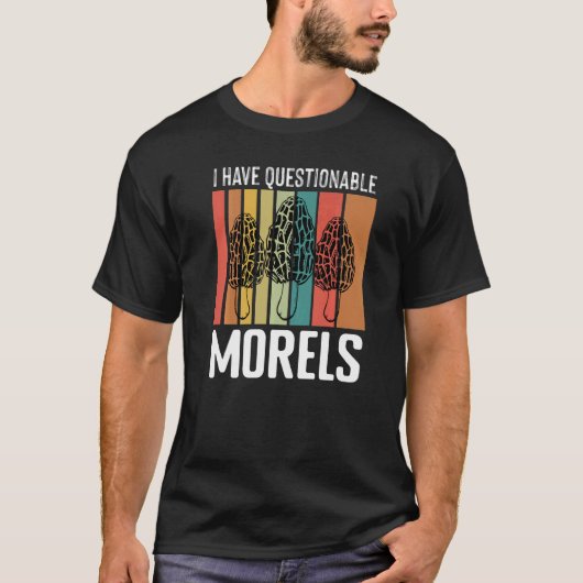 Fragen nach Morels Retro Wild Mushroom Mycology T-Shirt (Vorderseite)