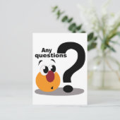 Fragen Postkarte (Stehend Vorderseite)