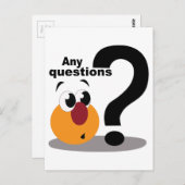 Fragen Postkarte (Vorne/Hinten)