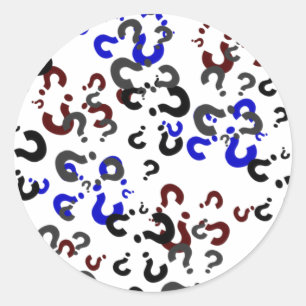 Fragen Runder Aufkleber