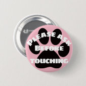 Fragen Sie bitte fursuiting Knopf Button (Vorne & Hinten)