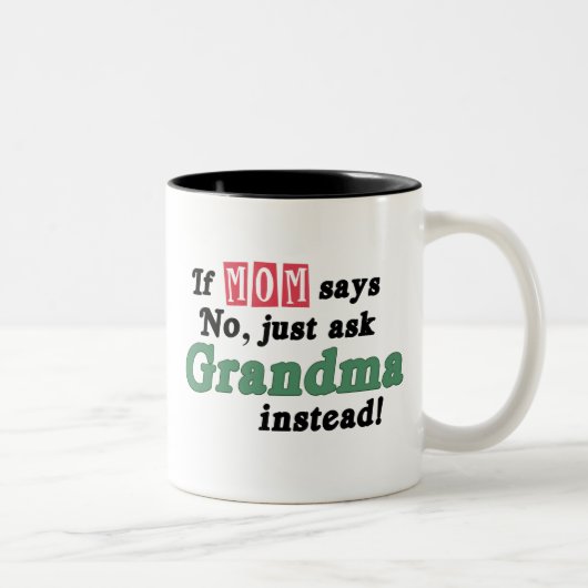 Fragen Sie einfach Großmutter Zweifarbige Tasse (Rechts)