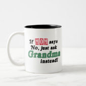 Fragen Sie einfach Großmutter Zweifarbige Tasse (Links)