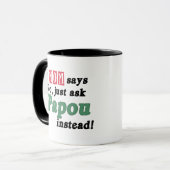 Fragen Sie einfach Papou Tasse (Vorderseite Links)