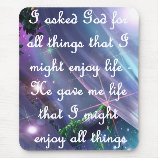 Fragen Sie Gott Mousepad (Vorne)