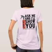 Fragen Sie mich T-Shirt (Rückseite)