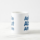 Fragen Sie mich über Atheismus Kaffeetasse (Mittel)