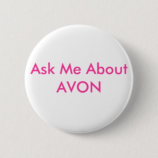 Fragen Sie mich über AVON Button (Vorderseite)