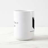 Fragen Sie mich über Bücher Kaffeetasse (Mittel)