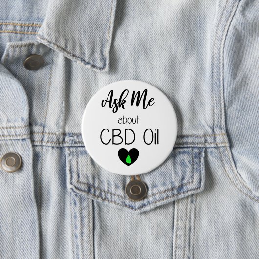 Fragen Sie mich über CBD Öl - CBD Button (Beispiel)