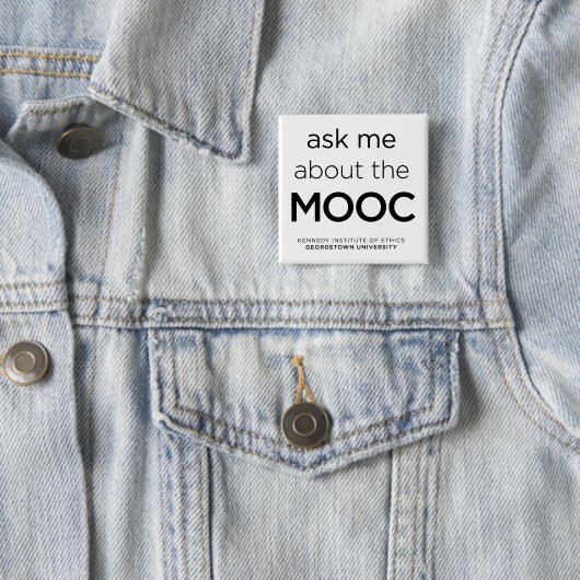 "Fragen Sie mich über das MOOC" Knopf Button (Beispiel)