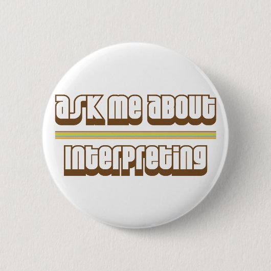 Fragen Sie mich über die Deutung Button (Vorderseite)