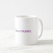 Fragen Sie mich über EPILEPSIE Kaffeetasse (VorderseiteRechts)