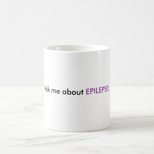 Fragen Sie mich über EPILEPSIE Kaffeetasse (Mittel)