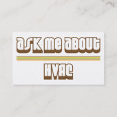 Fragen Sie mich über HVAC Visitenkarte (Rückseite)